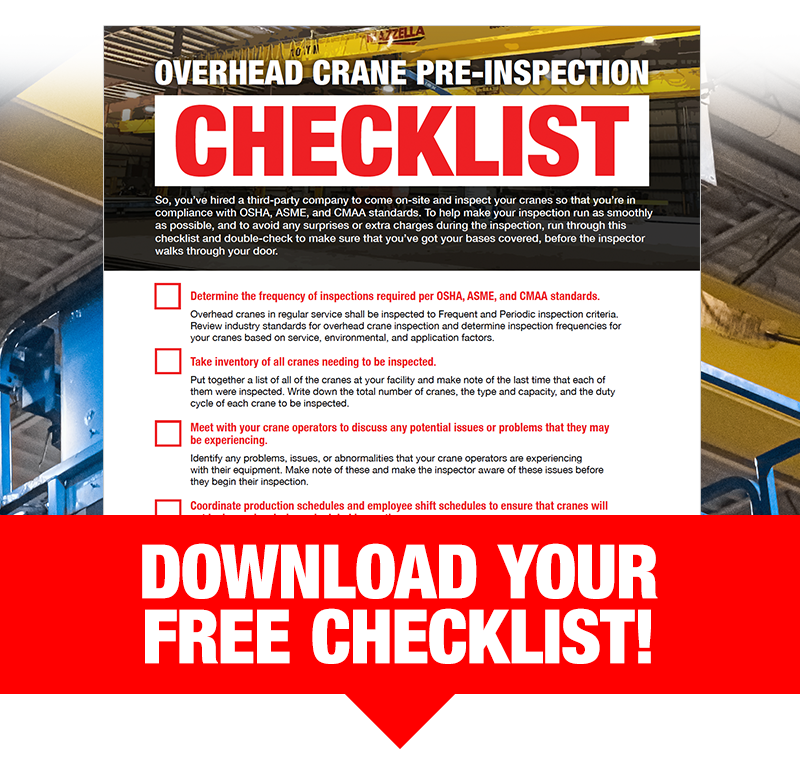 Overhead Crane PreInspection Checklist Mazzella Companies