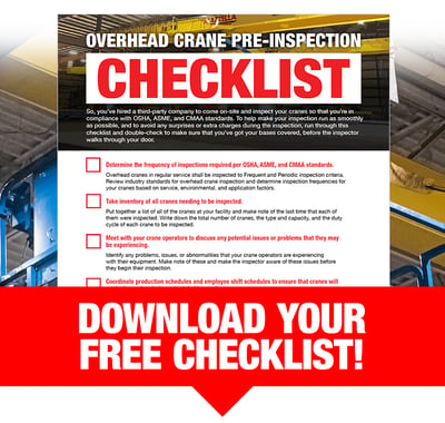 Overhead Crane Pre-Inspection Checklist | Mazzella Companies